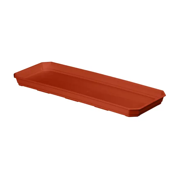 Поддон для балконного ящика Idiland 40 см, 37х14х2,4 см, пластик терракотовый поддон ящика для рассады 40 см оранжевый