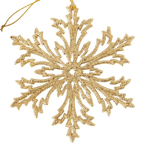 Новогоднее украшение Снежинка Морозко 12x12 см цвет золото украшение новогоднее снежинка классика 4 см пластик цвет розовый