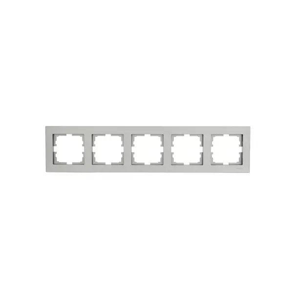 Рамка для розеток и выключателей Lezard Vesna 742-3500-150 5 постов цвет платина вертикальная четырехместная рамка lezard