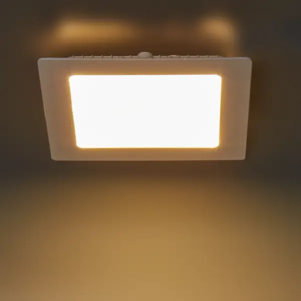 фото Светильник точечный встраиваемый светодиодный gauss 9 вт теплый белый свет ультратонкий под отверстие 130 мм