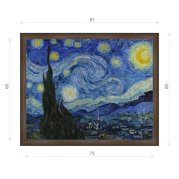 Картина в раме Декор Депо Винсент Ван Гог Звездная ночь E21 66x81 см –  купить в Нижнем Новгороде по низкой цене | Леруа Мерлен