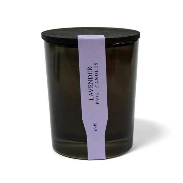 Свеча в стекле Лаванда черная 9 см свеча ароматизированная в гипсе лаванда фиолетовая 6 см