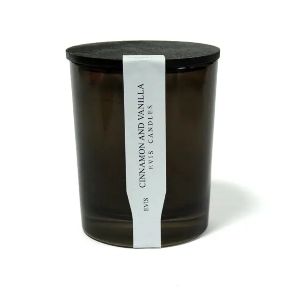 Свеча в стекле Ваниль черная 9 см свеча ароматизированная в стекле ваниль белая 8 см