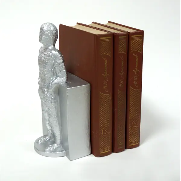 Подставка Кент гипс 12x8x23.5 см цвет серебро фигура ангел с книгой белая гипс
