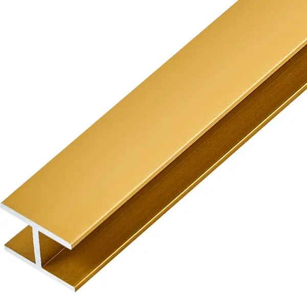 H-профиль 18x13x1.5x1000 мм, алюминий, цвет золотой п профиль 15x15x1 5x1000 мм алюминий золотой