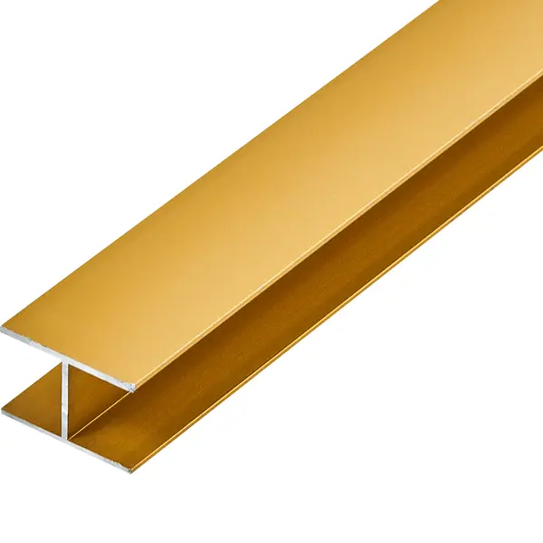 H-профиль 30x20x1.5x1000 мм, алюминий, цвет золотой h профиль 30x20x1 5x1000 мм алюминий золотой