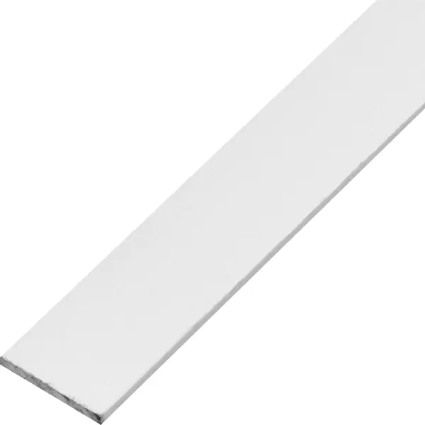 Пластина 20x2000 мм, алюминий, цвет белый профиль соединительный пвх т8 10 мм белый 3000 мм
