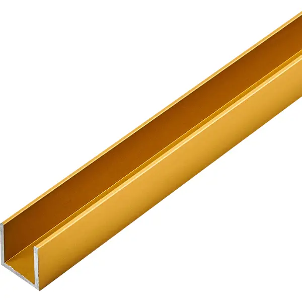 П-профиль 15x15x1.5x1000 мм, алюминий, цвет золотой