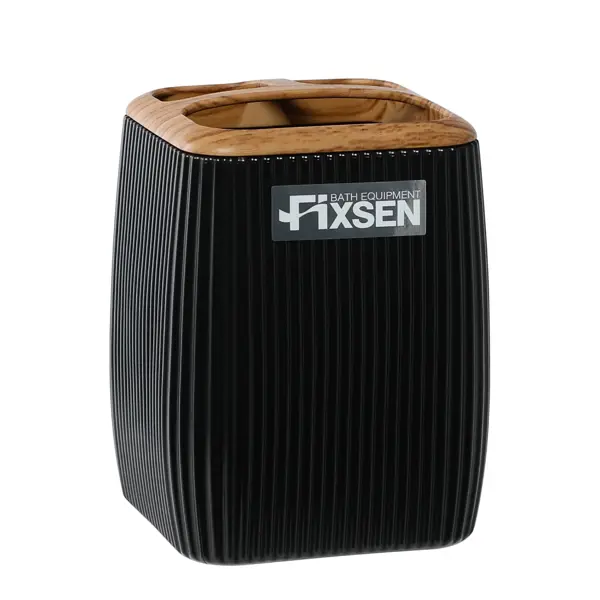Стакан Fixsen Black Wood черный пластик подвесной светильник indigo via 10009 3p black v000183
