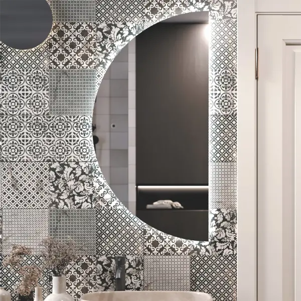 Зеркало для ванной Ориент с подсветкой 40x80 см цвет серебро барочное напольное зеркало 120х60 см белого а