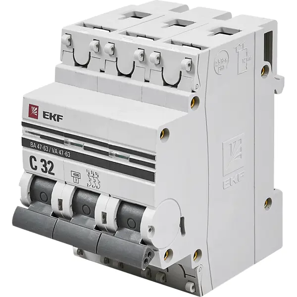 Автоматический выключатель EKF ВА47-63 3P C32 A 4.5 кА вводно распределительное устройство узола