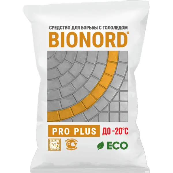 Антигололедный реагент Bionord Pro Plus 23 кг противогололндный реагент дая