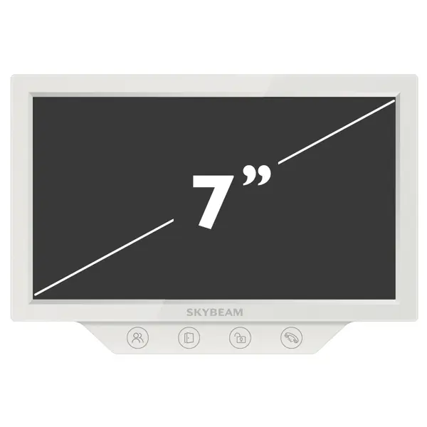 фото Видеодомофон skybeam 7" с сенсорными кнопками цвет белый