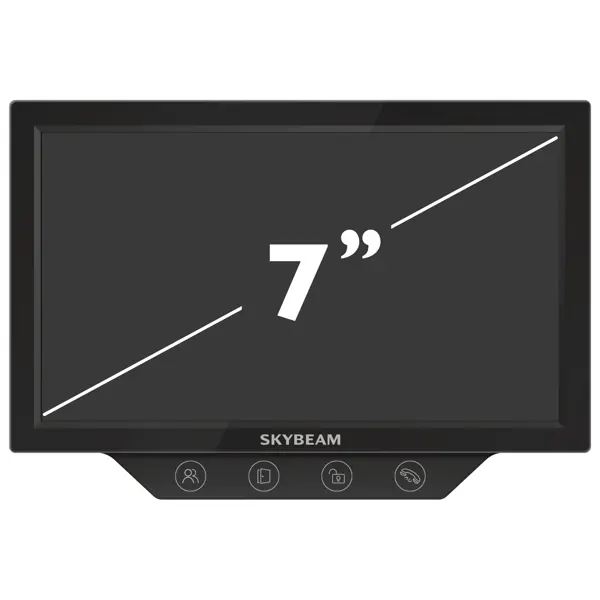 фото Видеодомофон skybeam 7" с сенсорными кнопками цвет черный