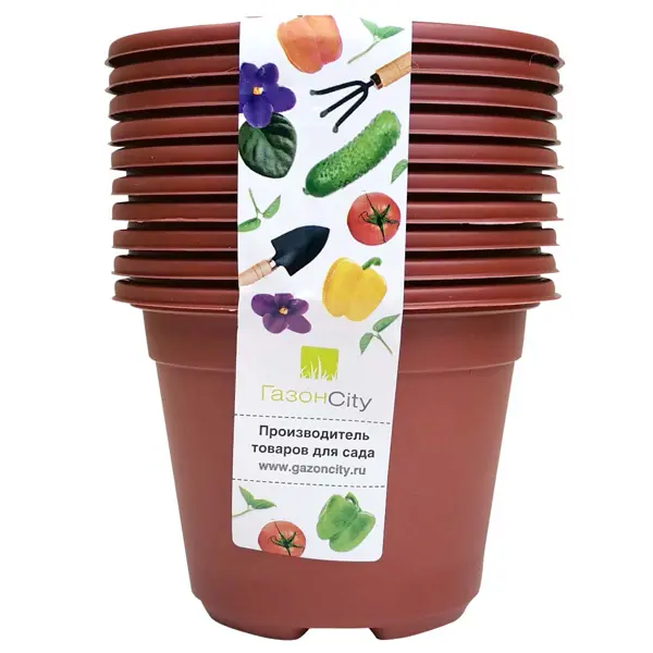 Набор горшков для рассады Газонcity Color полистирол 10 шт. набор для выращивания zion овощных культур