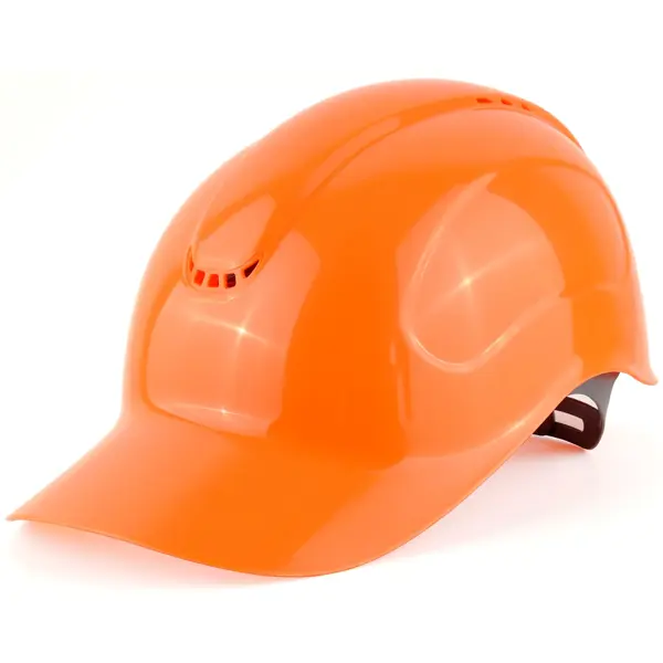 Каскетка защитная Krafter TEC 98114LM оранжевая дышащий велосипедный шлем со съемным козырьком в виде кепки
