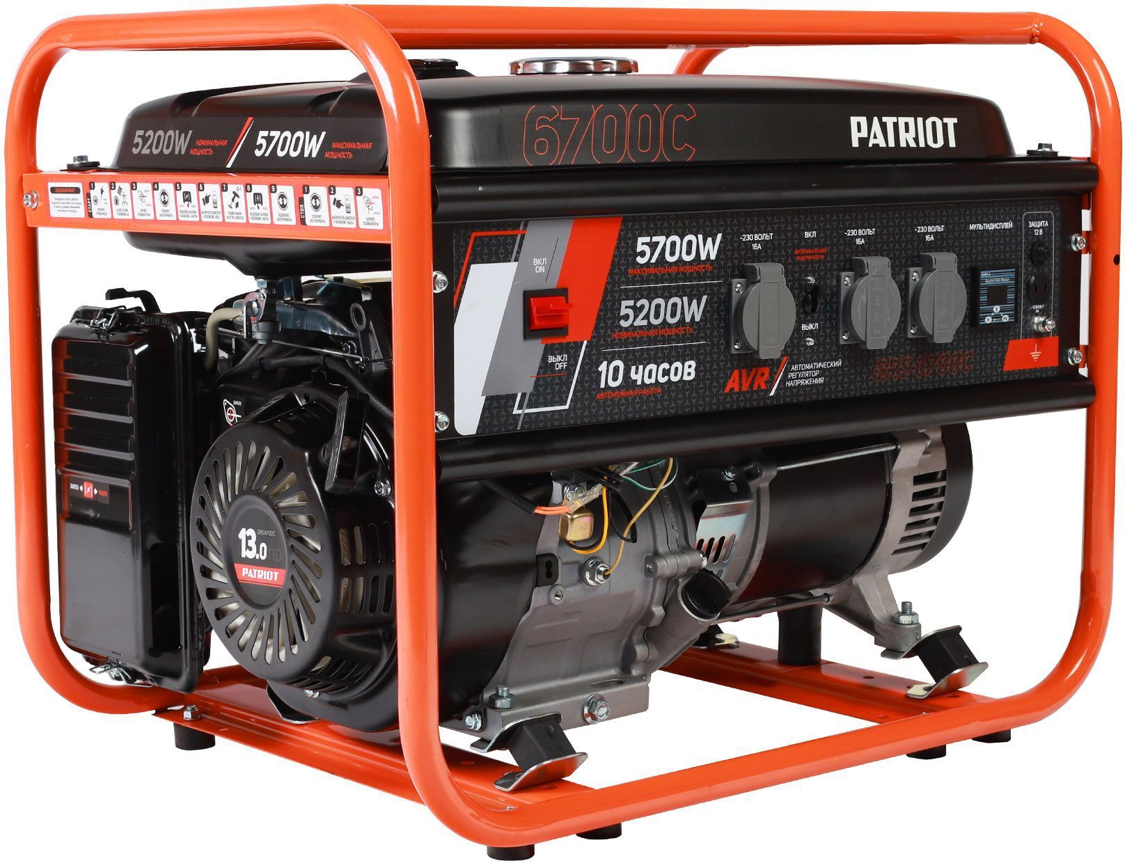  бензиновый Patriot GRS 6700C, 5.7 кВт по цене 48230 ₽/шт .