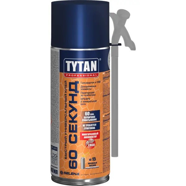 Клей-пена Tytan 60 секунд 300 мл клей контактный для резины tytan 40 мл
