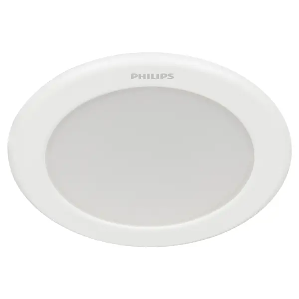 Светильник точечный светодиодный встраиваемый Philips LED6 под отверстие 90 мм 1 м² нейтральный белый свет, цвет белый бритва philips s1121 41