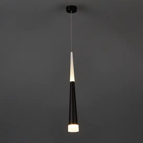 фото Светильник подвесной светодиодный dlr038 3 м² нейтральный белый свет цвет чёрный elektrostandard