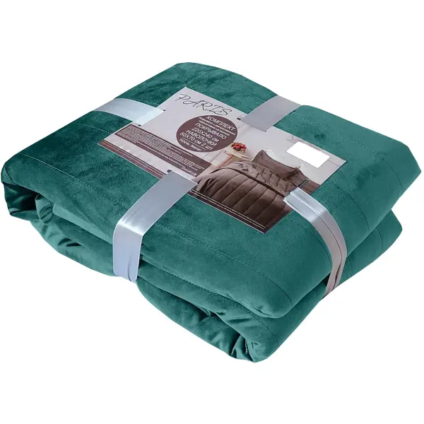фото Комплект постельного белья paris двуспальный полиэстер бирюзовый без бренда