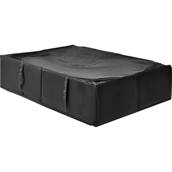 Короб для хранения с крышкой полиэстер 52x72x18 черный контейнер складной с крышкой доляна коста 500 мл 16×10×6 см розовый