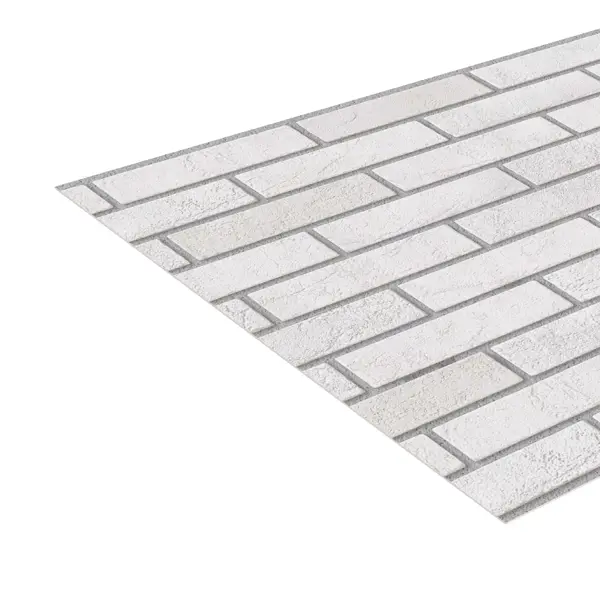 Стеновая панель ПВХ Кирпич жемчужный 3000x600x0.6 мм 1.8 м² листовая панель пвх кирпич жемчужный 3000x600x1 мм 1 8 м²