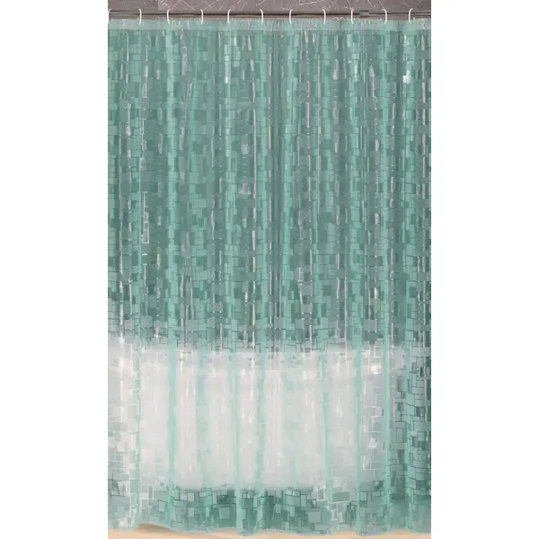 Штора для ванной Niklen 3D 180x180 см ЭВА цвет зеленый штора для ванной niklen 3d 180x180 см эва серый