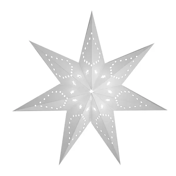 Украшение светодиодное Звезда классическая для дома 1 светодиод 40 см цвет белый электрогирлянда светодиодная звезда на ёлку для дома 10 ламп 17 см
