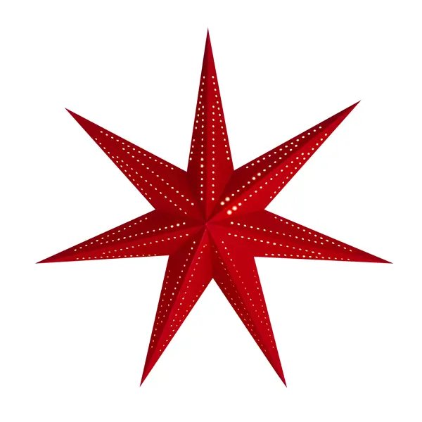 Украшение светодиодное Звезда классическая для дома 1 светодиод 60 см цвет красный