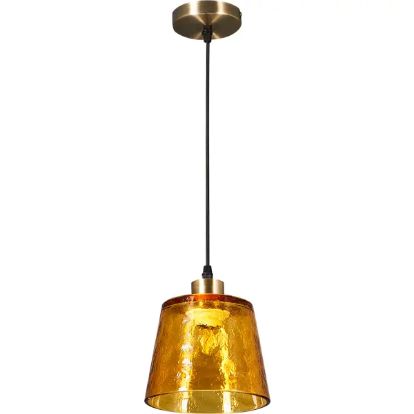 фото Светильник подвесной devas 1 лампа цвет золотистый freya