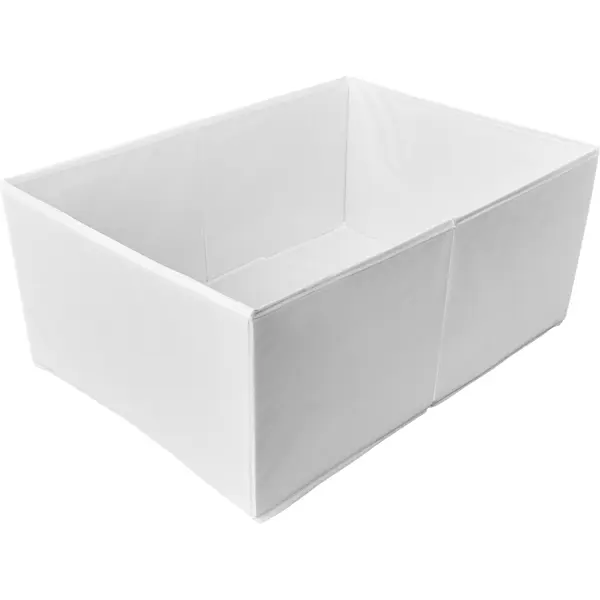 Короб для хранения без крышки полиэстер 39x55x25 белый голубика высокорослая бонус короб h35 см