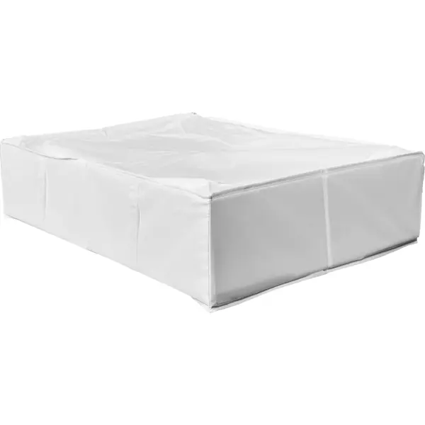 Короб для хранения с крышкой полиэстер 52x72x18 белый короб с быстроразъемным штуцером круглый белый 16 441 55