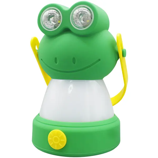 фото Ночник светодиодный лягушка с налобным фонариком на батарейках без бренда