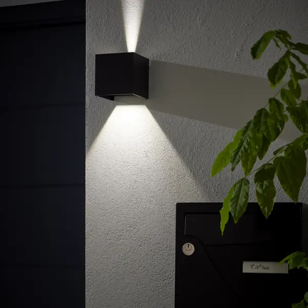 Светильник светодиодный Inspire «Roxb» 60 Вт IP54 квадрат цвет черный накладной светильник светодиодный inspire bronson 60 вт ip44 цвет серый накладной