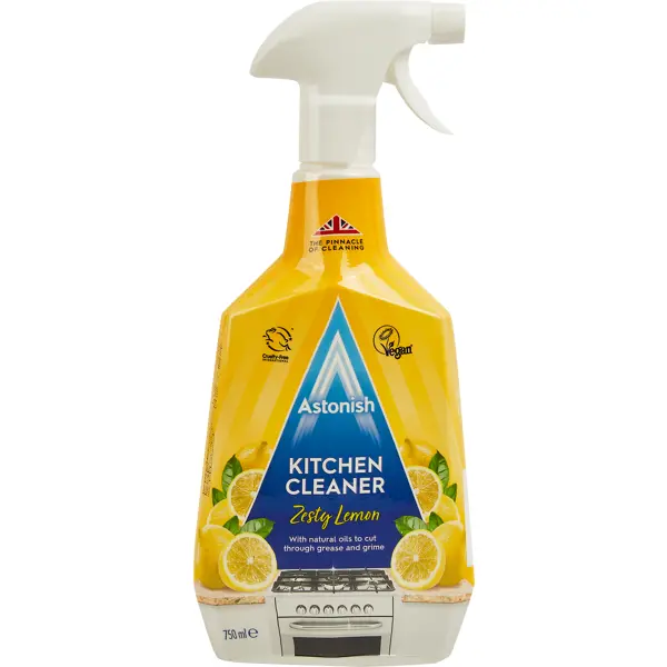 Очиститель для кухни Astonish Пикант лимон 750 мл сверхпрочные вискозные салфетки для кухни и уборки paterra