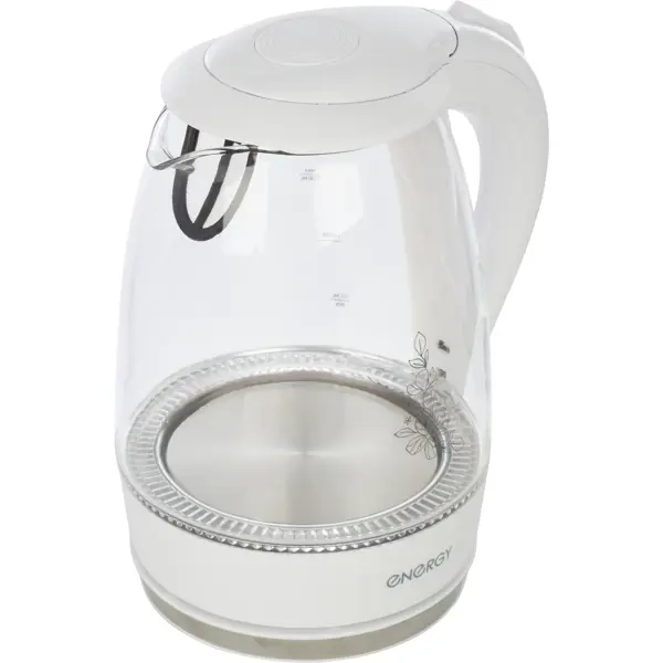 Электрический чайник Energy E-262 1.7 л стекло цвет белый чайник электрический energy e 281 1 7 л белый серый прозрачный