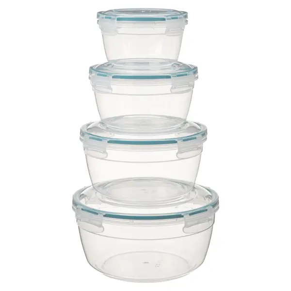 Набор контейнеров Idi Land 0.5/0.86/1.5/2.3 л пластик цвет прозрачный набор контейнеров для пищевых продуктов 0 8 1 6 л пластик прозрачный