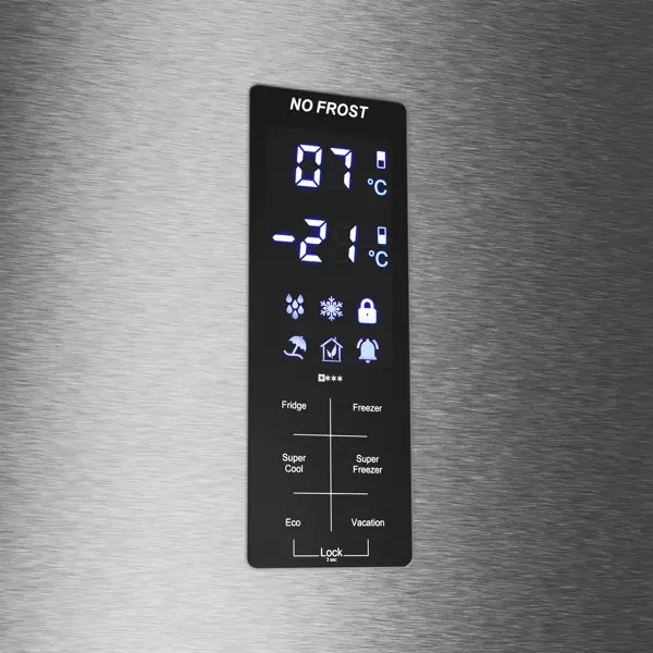 фото Холодильник двухкамерный maunfeld mff187nfix10 187x66x59.5 см 1 компрессор цвет серебристый
