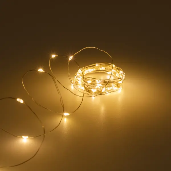 Электрогирлянда Роса 5 м 50 ламп теплый белый цвет света электрогирлянда шарики 3 м теплый белый свет