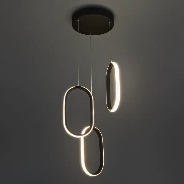 Светильник светодиодный Vitaluce Вернисаж 10.2 м² нейтральный белый свет цвет черный подсветка vitaluce v2910 1a