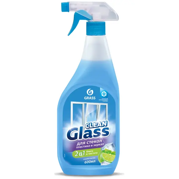 Средство чистящее для стёкол Grass Clean Glass 600 мл очиститель стекол и зеркал grass clean glass professional 0 6 л