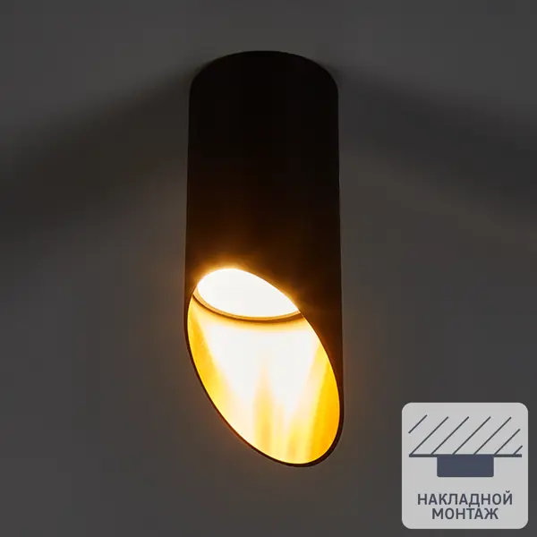 Светильник точечный накладной Elektrostandard DLN114, 2 м², цвет чёрный/золото накладной точечный светильник kanlux riti gu10 w g 27570