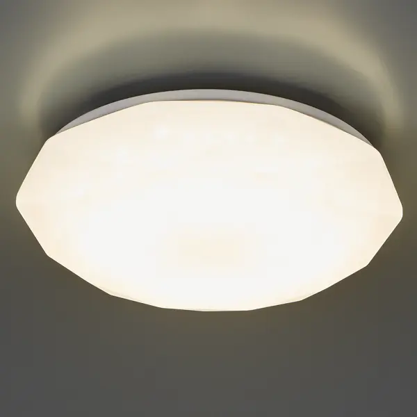 фото Светильник настенно-потолочный светодиодный kvazar 20 м² нейтральный белый свет цвет белый lumin arte