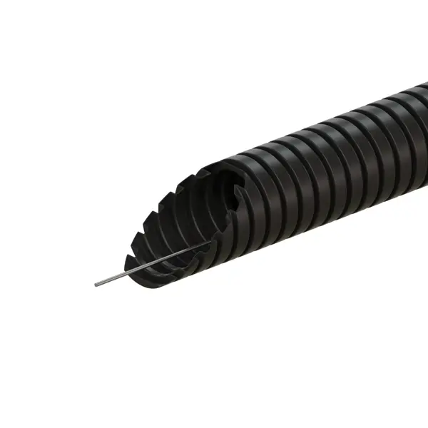 Труба гофрированная Lexman ПНД D32 мм 25 м легкая цвет черный