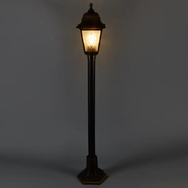 Столб уличный Uniel UUL-A01T 100 см цвет бронзовый корпус точечного встраиваемого светильники inspire bama без патрона 3 м² металл бронзовый