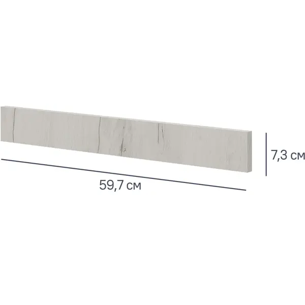 Угол кухонного шкафа Дейма светлая 4x67.3x4 см ЛДСП цвет серый алюминиевый угол для кухонного цоколя ооо декоплинт