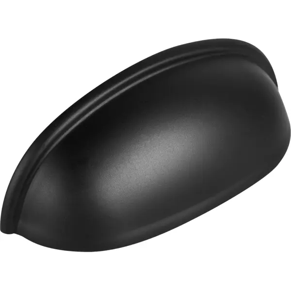 Ручка-ракушка мебельная 3502-64-BM 64 мм, цвет черный матовый glofish декорация флуоресцирующая ракушка