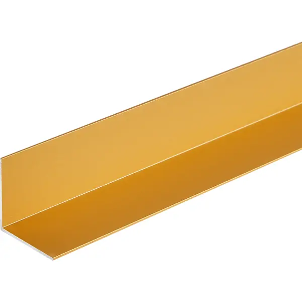 L-профиль с равными сторонами 25x25x1.2x1000 мм, алюминий, цвет золотой профиль алюминиевый угловой 25х25х1 2x1000 мм