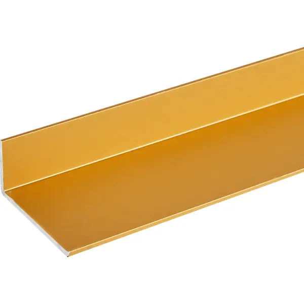 L-профиль с неравными сторонами 40x20x2x1000 мм, алюминий, цвет золотой